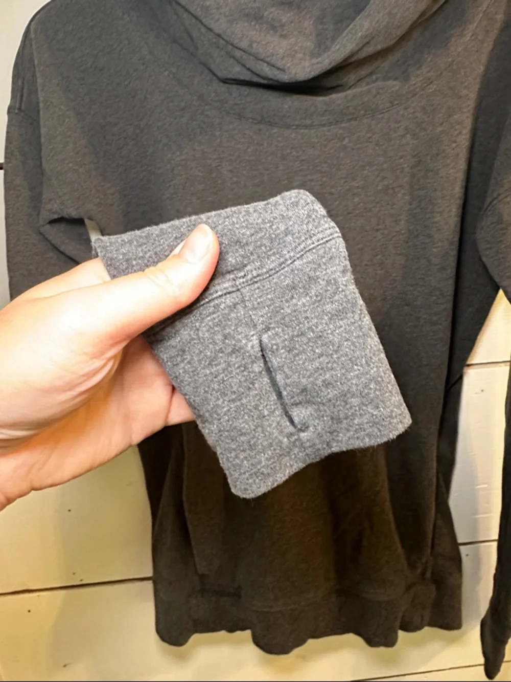 Lululemon Womens Stress Less Hoodie Heathered Dark Gray - Picture 3 of 16